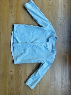 Light Blue Kids Button-Front Top